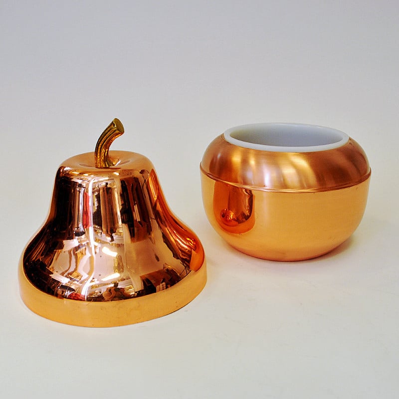 Vintage pear shaped copper champagne and wine cooler, Italy 1970