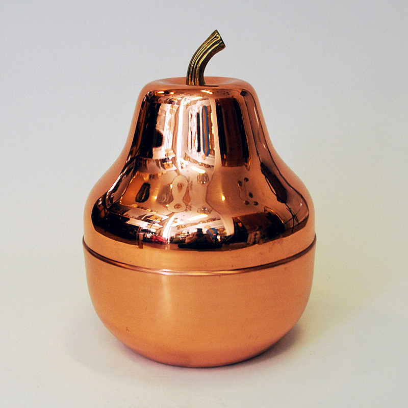 Vintage pear shaped copper champagne and wine cooler, Italy 1970