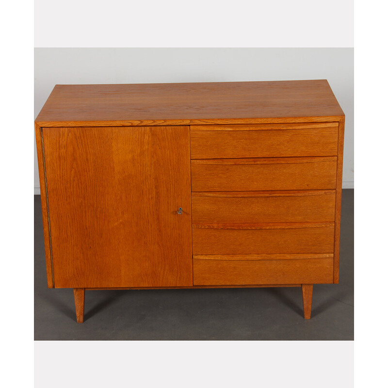 Vintage wooden chest of drawers with 5 drawers by Drevozpracujici Podnik, 1966