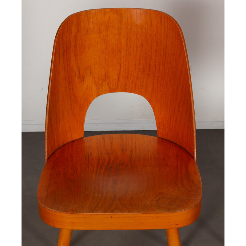 Pair of vintage wooden chairs by Oswald Haerdtl for Ton, Czechoslovakia 1960