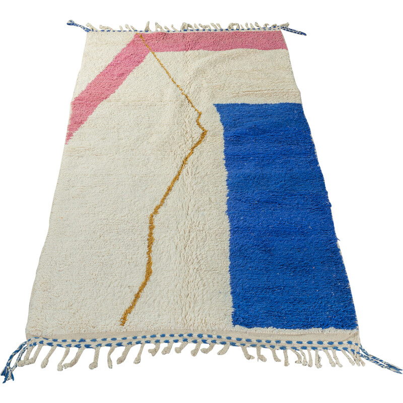 Vintage Abstraction IV wool berber rug, Morocco