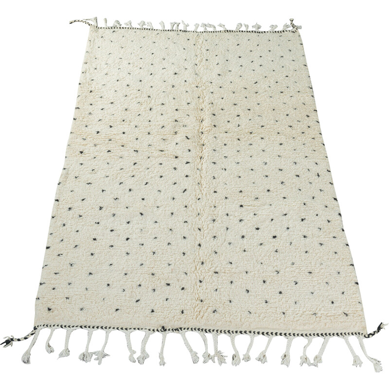 Tapis berbère vintage Dalmatien III en laine, Maroc