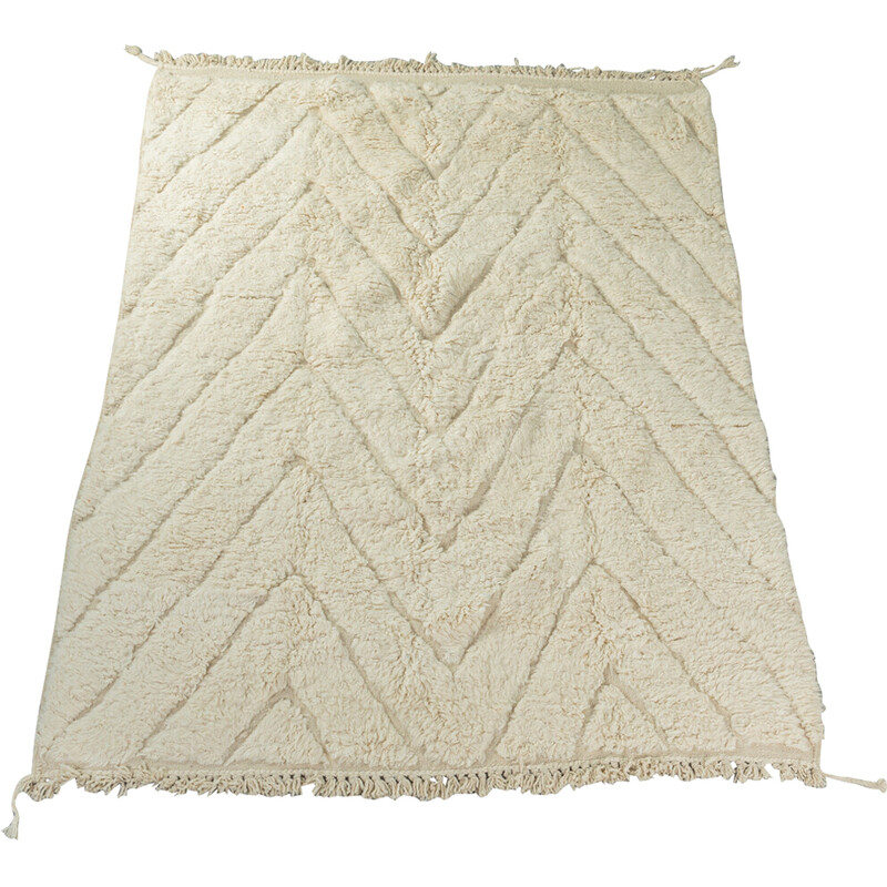Vintage deftig driehoekig wollen berber tapijt, Marokko