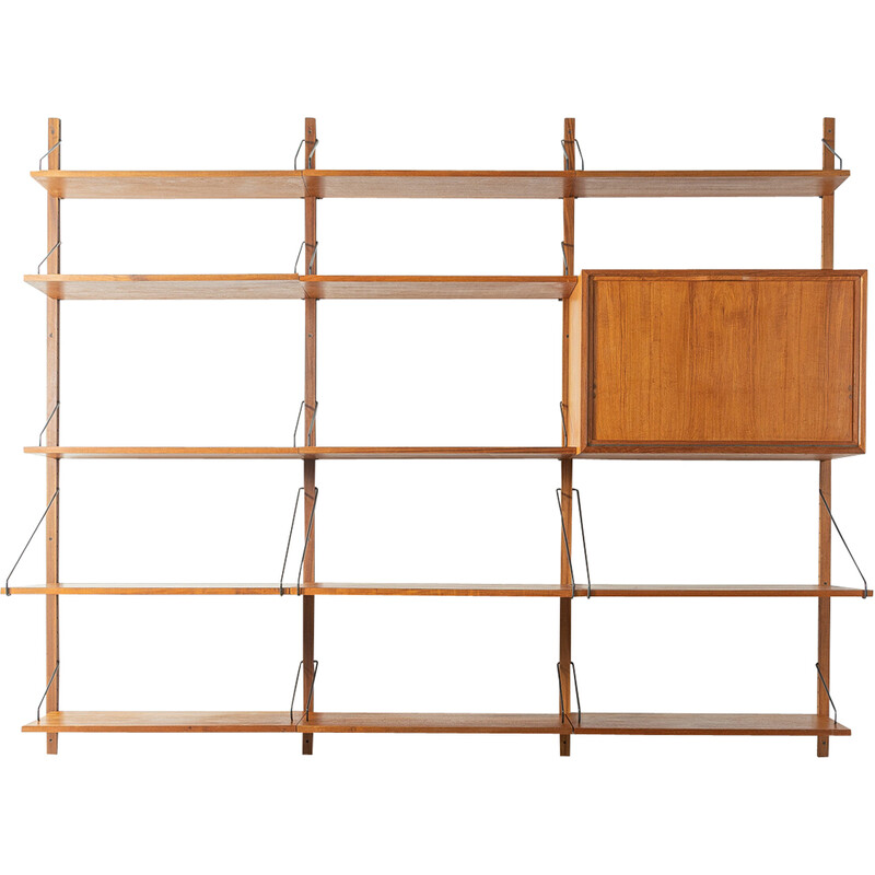 Vintage shelving system in teak by Poul Cadovius for Cado, Denmark 1950s