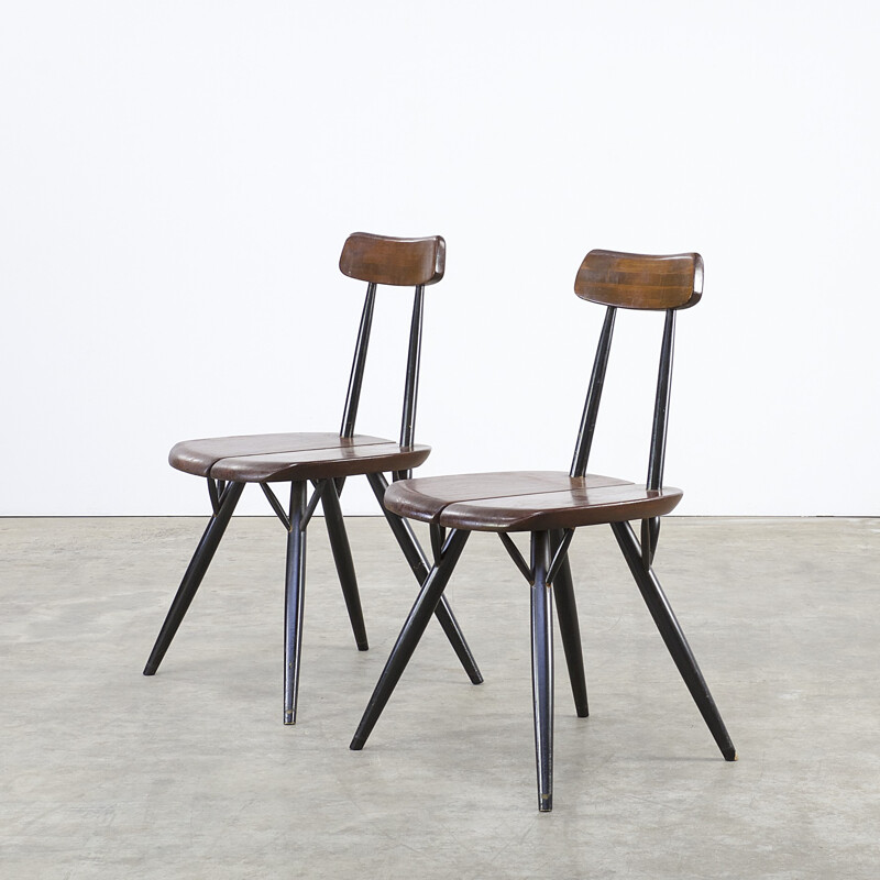 Set de 2 Ilmari Tapiovaara “Pirkka” chaises à repas - 1960 