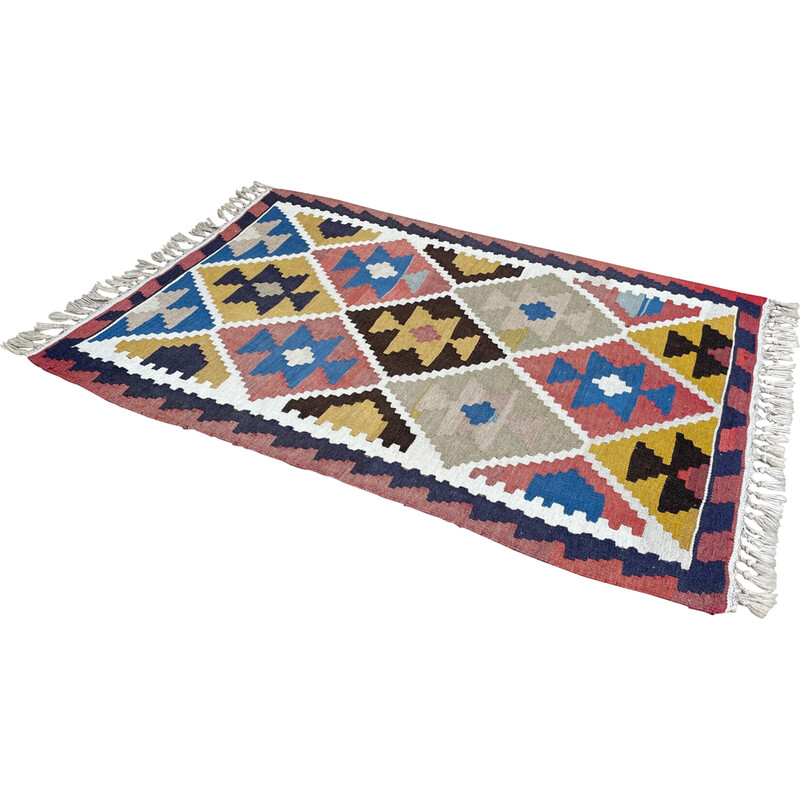 Alfombra kilim vintage de pura lana