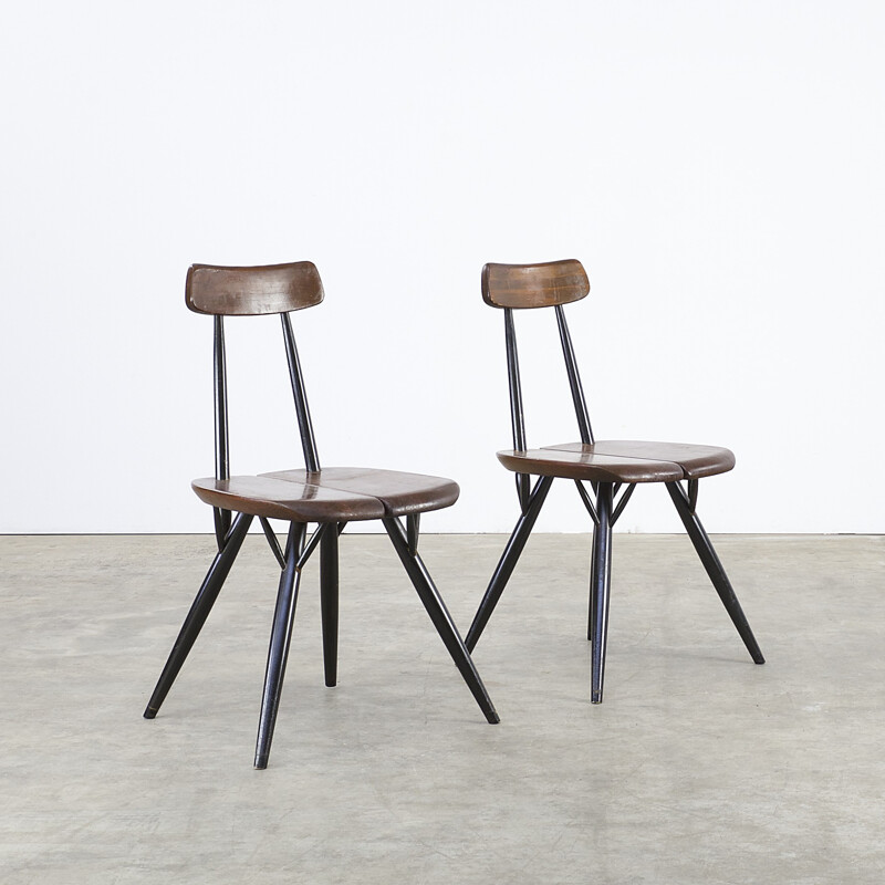 Ilmari Tapiovaara “Pirkka” set of 2 dining chairs -1960s