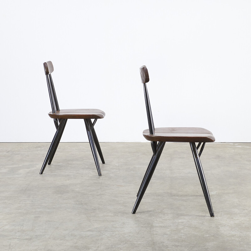 Ilmari Tapiovaara “Pirkka” set of 2 dining chairs -1960s