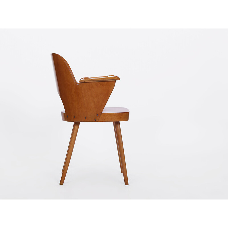 Midden-eeuwse fauteuil van Oswald Haerdtl voor Thonet, Tsjechië 1955