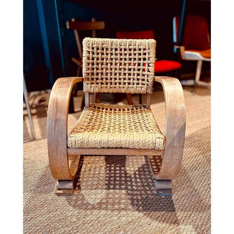 Vintage fauteuil van Audoux en Minet, 1940-1950