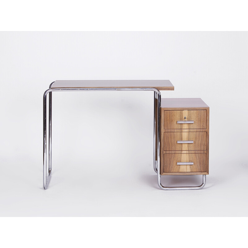 Vintage functionalist desk in tubular steel, 1930s