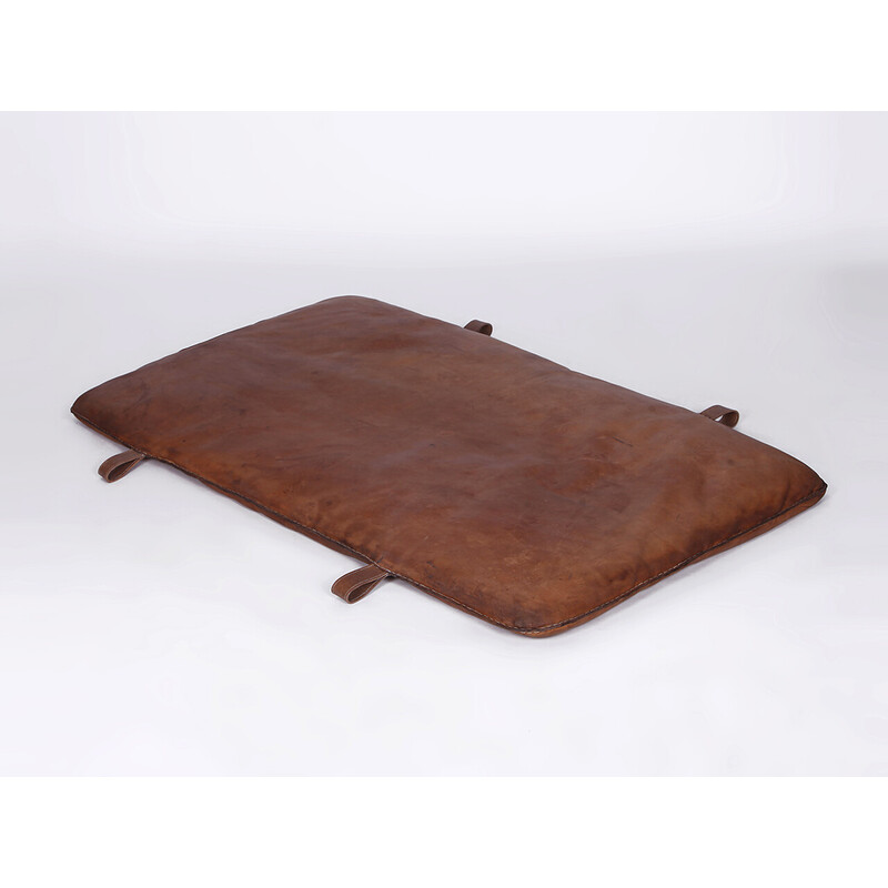 Czech vintage leather gym mat A, 1930s