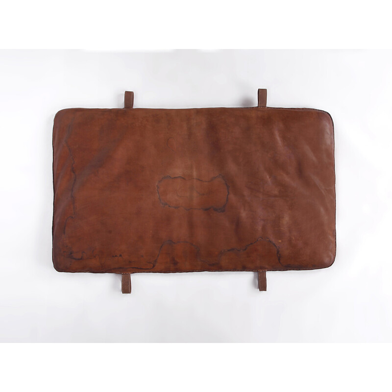 Czech vintage leather gym mat B, 1930s