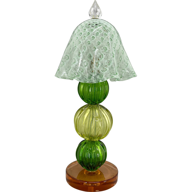 Italian vintage Murano glass Mushroom table lamp, 1990s