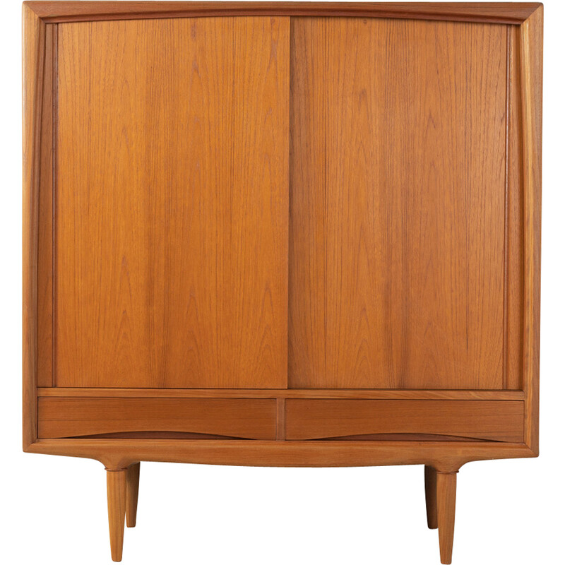 Vintage highboard in teak veneer by Axel Christensen for Aco Møbler, Denmark 1960s