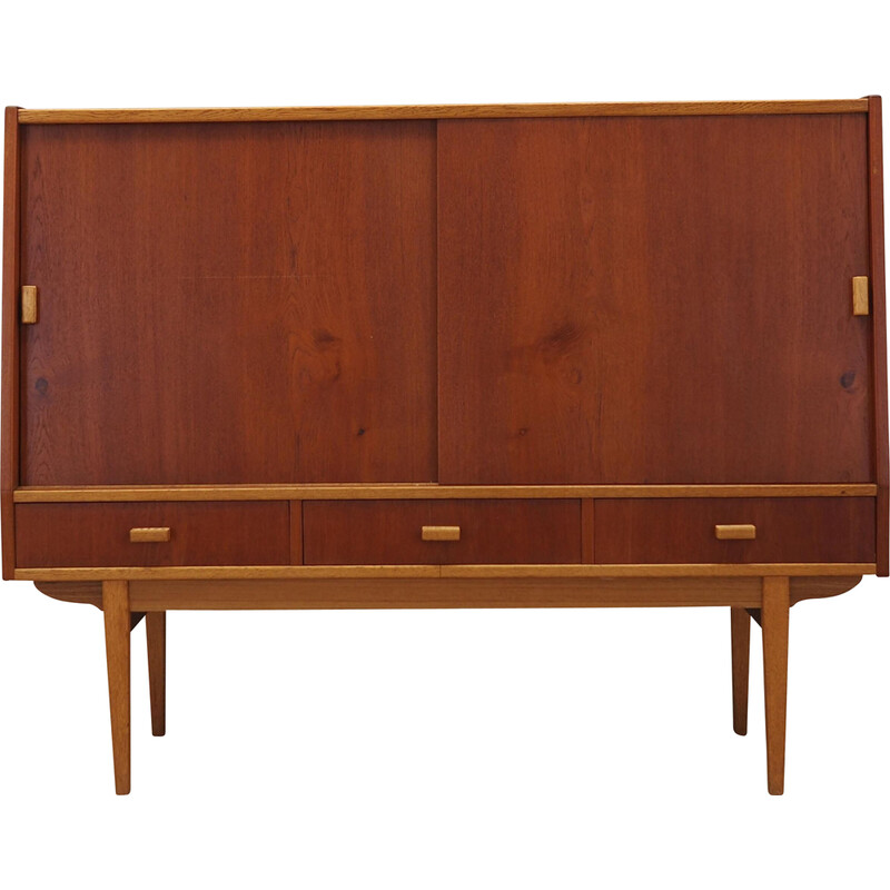 Vintage teak highboard, Denmark 1960s