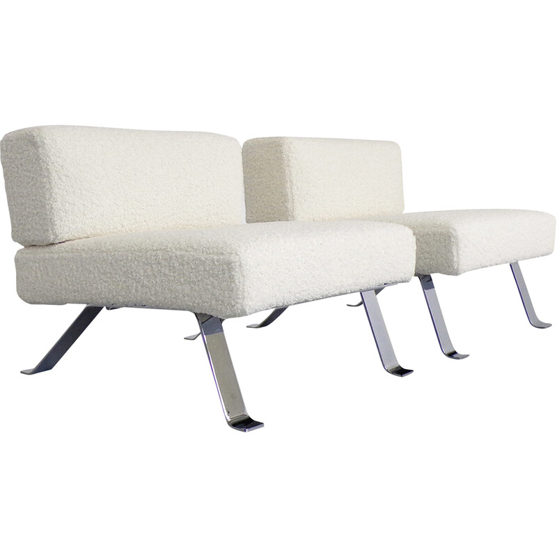 Pair of vintage 512 Ombra armchairs by Charlotte Perriand for Cassina, 2000s