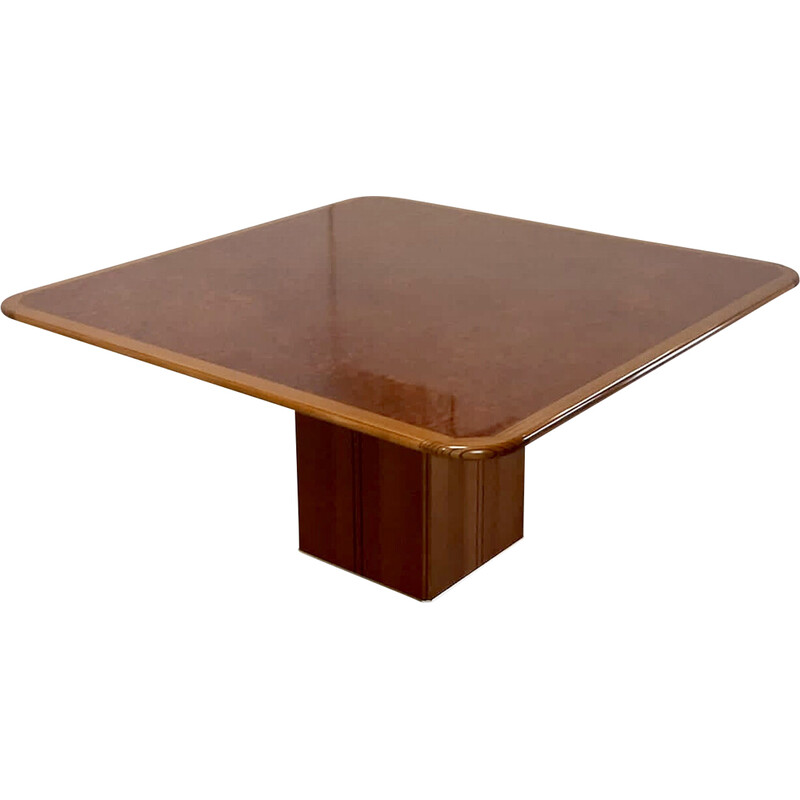 Mesa de comedor vintage cuadrada África de Afra y Tobia Scarpa para Maxalto, Italia años 70