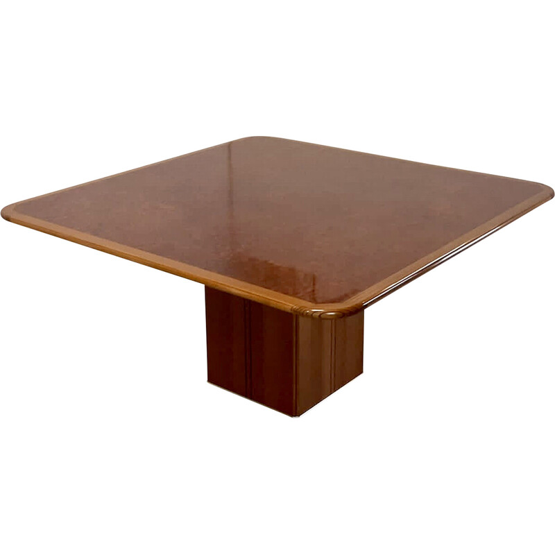 Vintage square Africa dining table by Afra and Tobia Scarpa for Maxalto, Italy 1970s