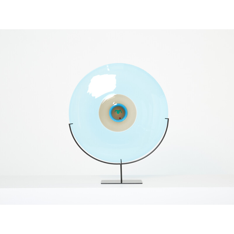 Vintage Polipo dish in Murano glass by Tapio Wirkkala for Venini, 1990