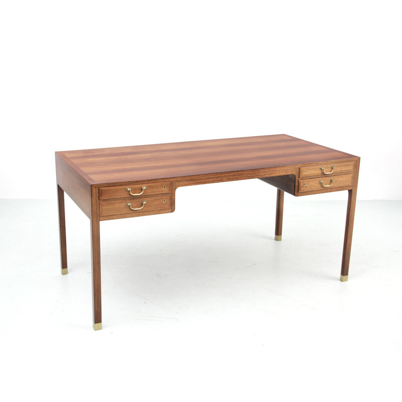 Scandinavian vintage desk in Rio rosewood by Ole Wanscher for A.J. Iversen