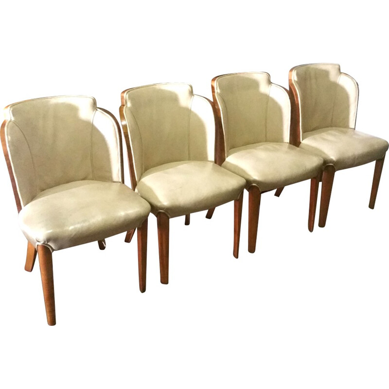 Set of 4 "socalled cloudback" chairs, Lou and Harry EPSTEIN - 1930s