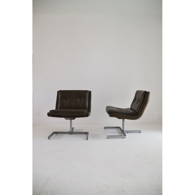 Pair of vintage armchairs by Raphael Raffel for Apelbaum, France 1973