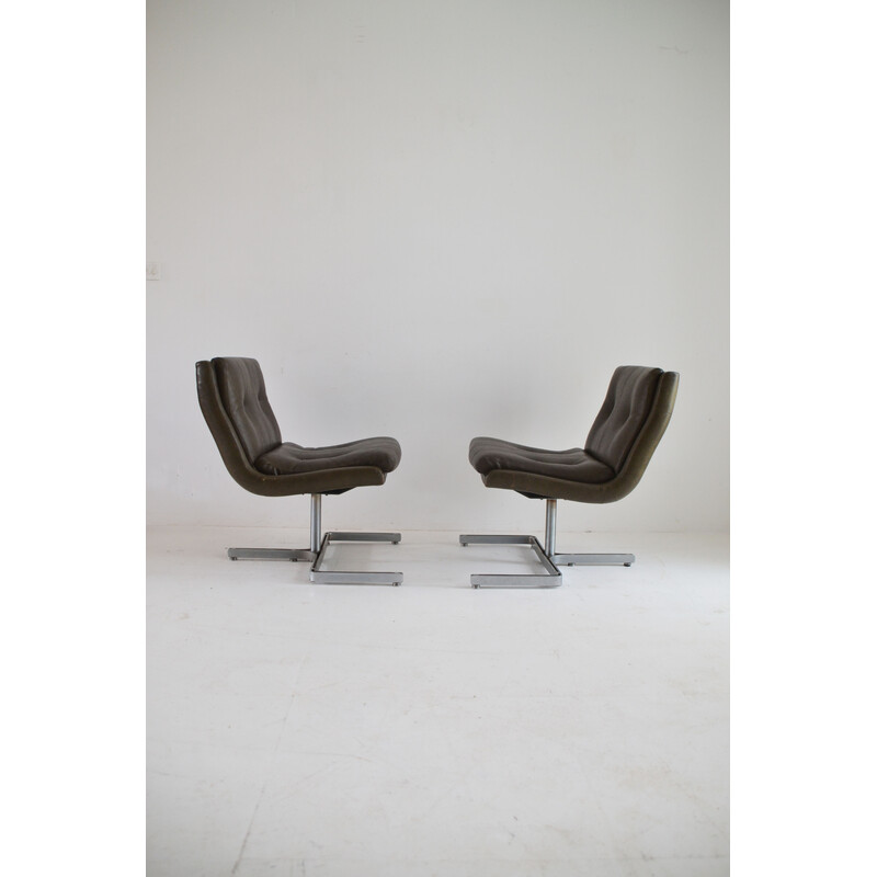 Pair of vintage armchairs by Raphael Raffel for Apelbaum, France 1973