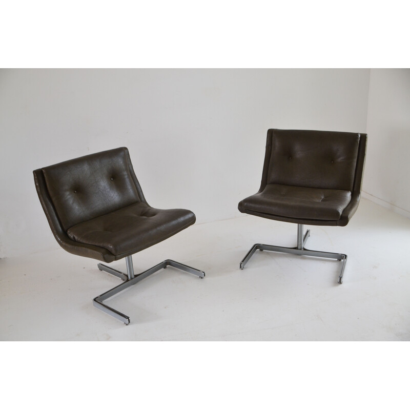 Pair of vintage armchairs by Raphael Raffel for Apelbaum, France 1973