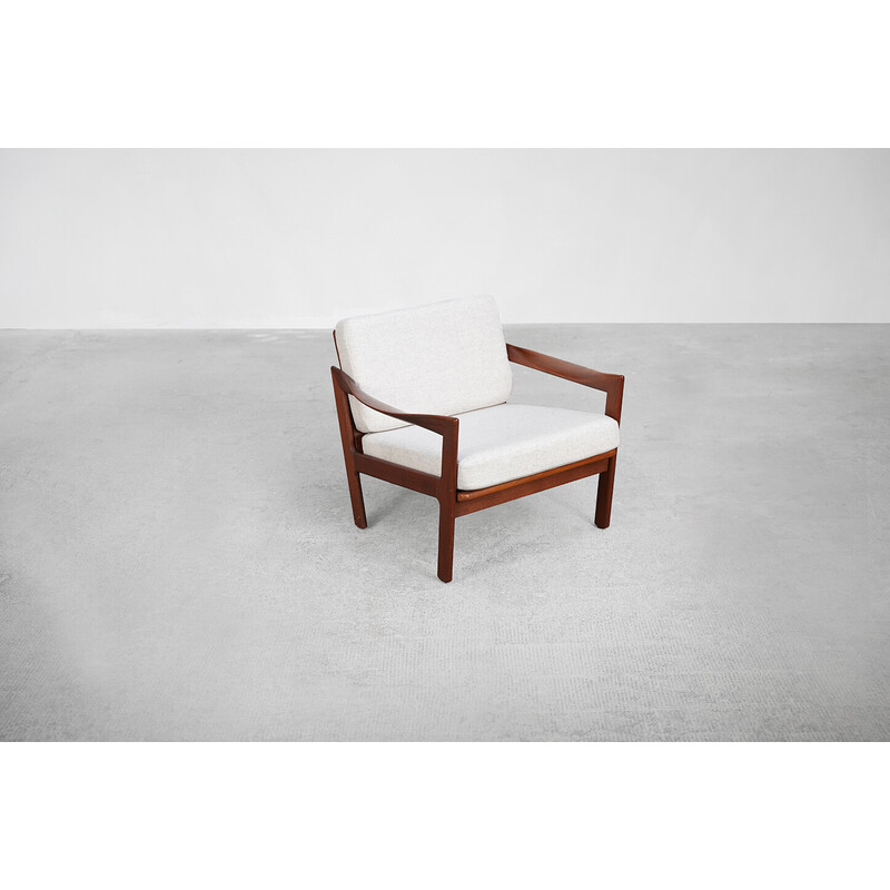 Vintage teakhouten fauteuil van Illum Walkelsø voor Niels Eilersen, 1960