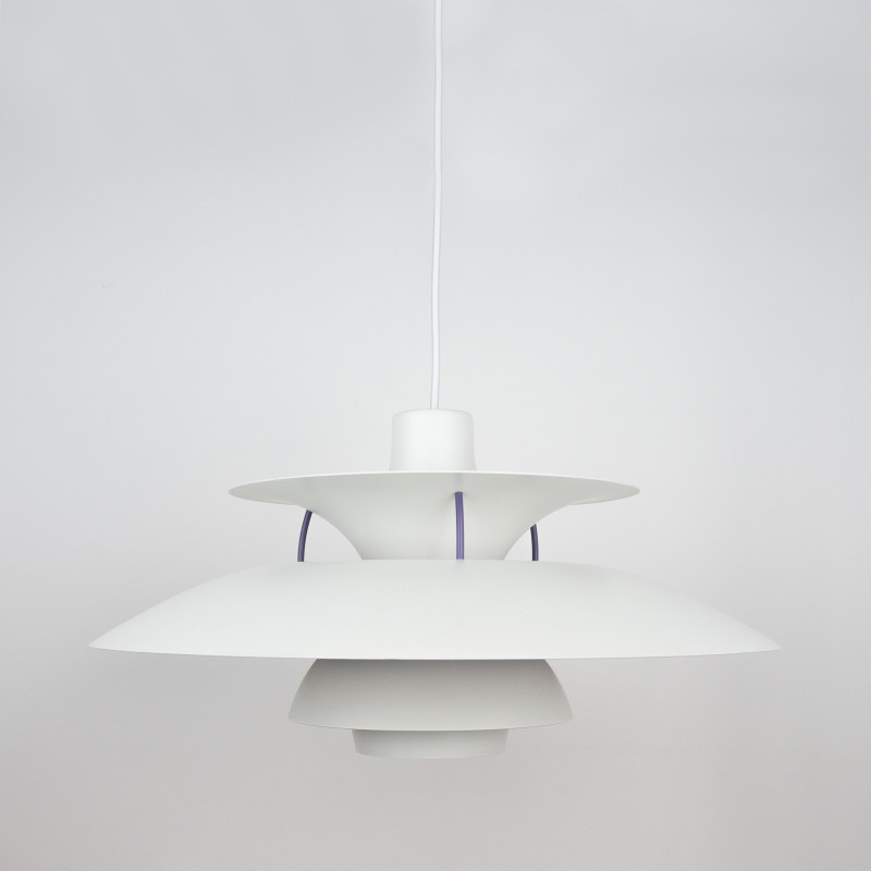 Coppia di lampade d'epoca danesi a sospensione Ph 5 di Poul Henningsen per Louis Poulsen, 1958