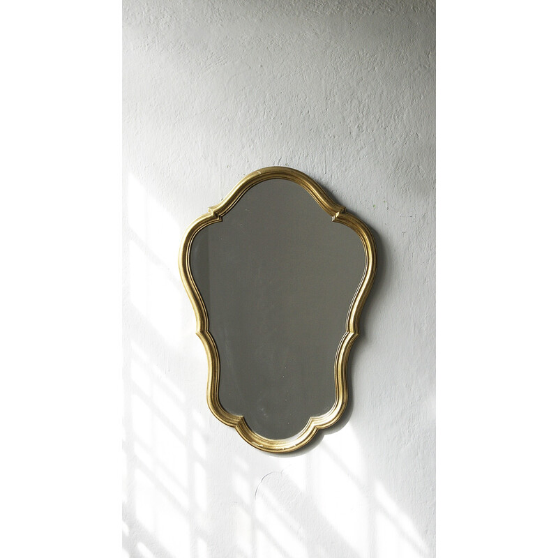 Vintage golden mirror, 1985