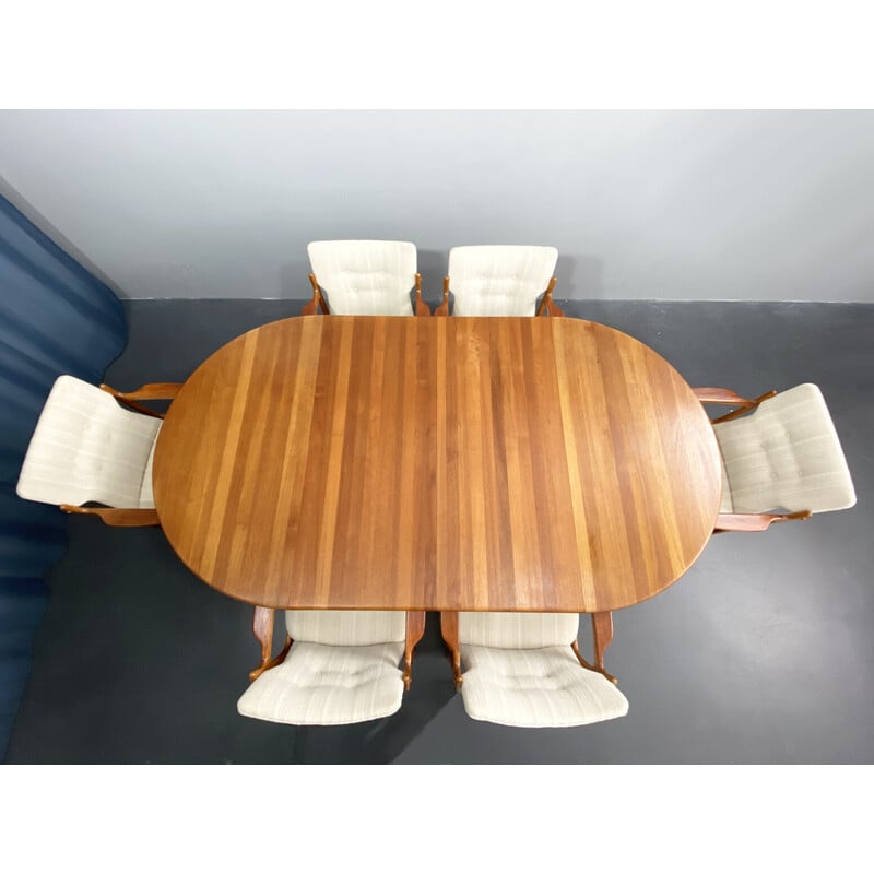 Vintage dining set in teak by Vamdrup, Denmark