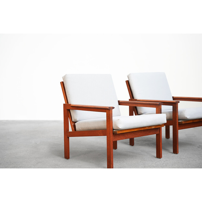 Paar vintage fauteuils van Illum Walkelsø voor Niels Eilersen, jaren 1960
