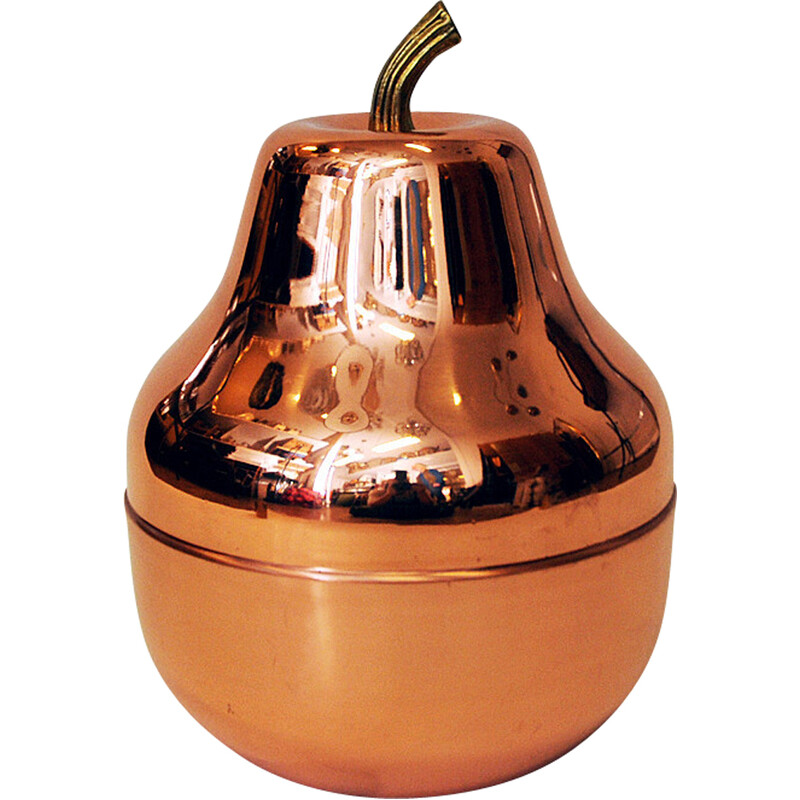 Vintage pear shaped copper champagne and wine cooler, Italy 1970