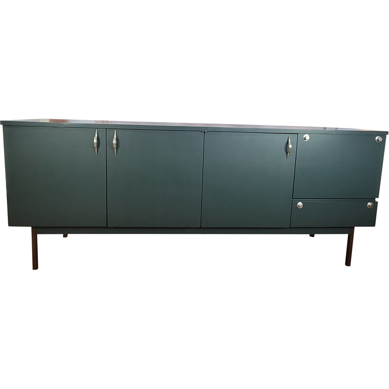 Vintage rosewood sideboard with taupe shelves, 1960-1970