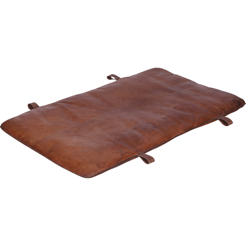 Czech vintage leather gym mat B, 1930s