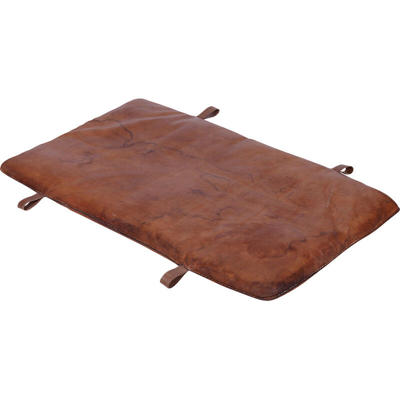 Czech vintage leather gym mat D, 1930s