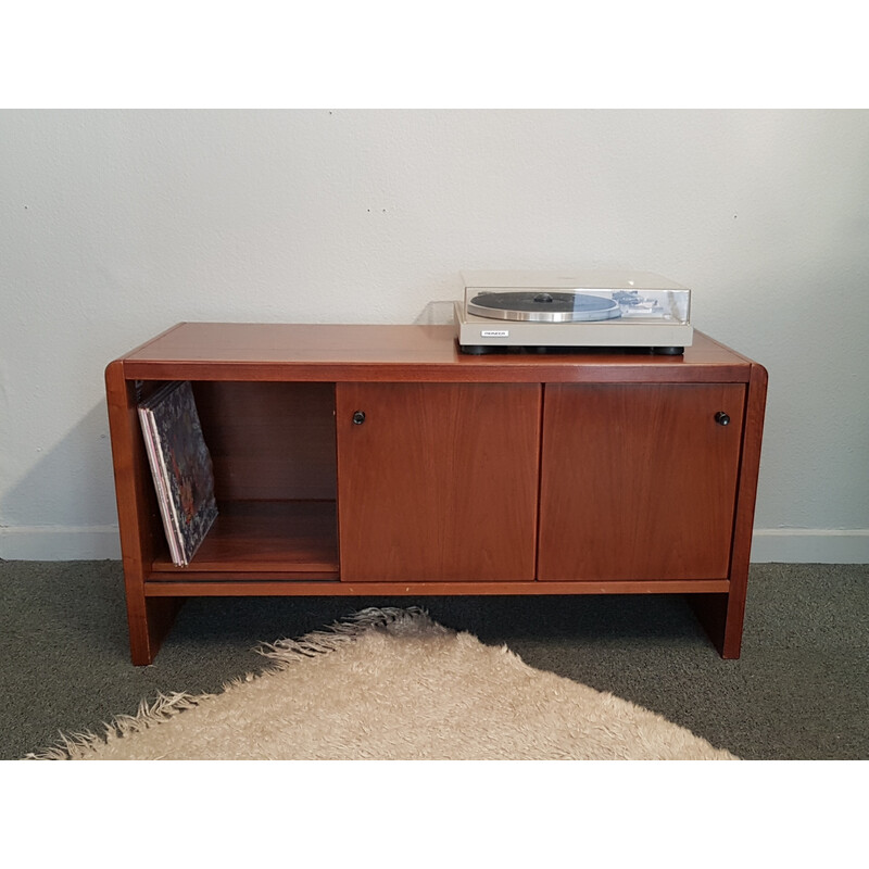 Vintage rosewood sideboard with sliding doors, 1980