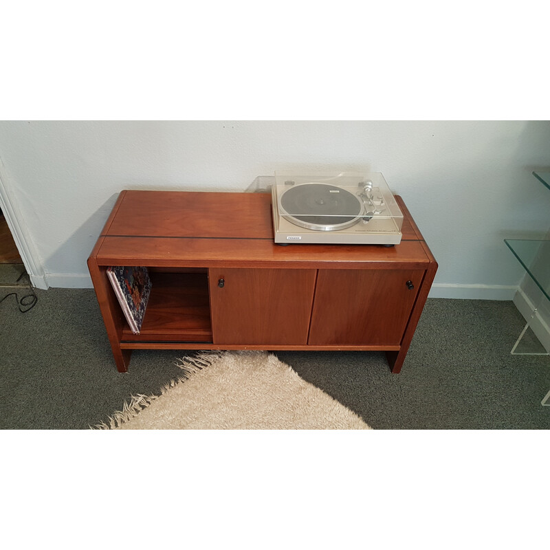 Vintage rosewood sideboard with sliding doors, 1980