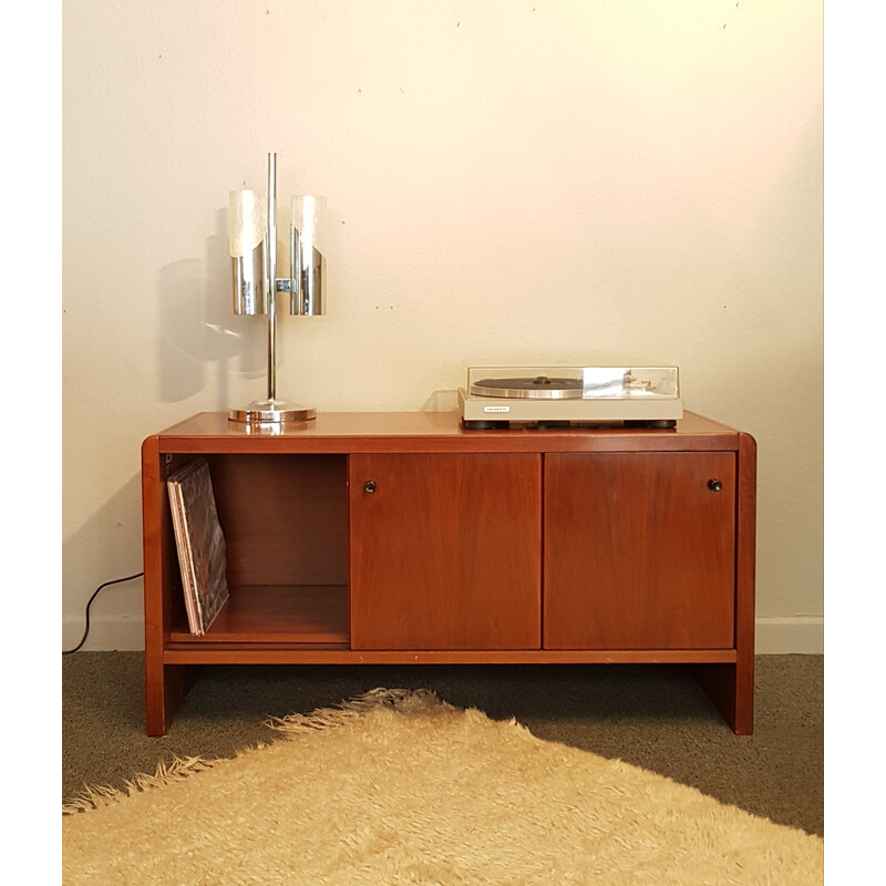 Vintage rosewood sideboard with sliding doors, 1980