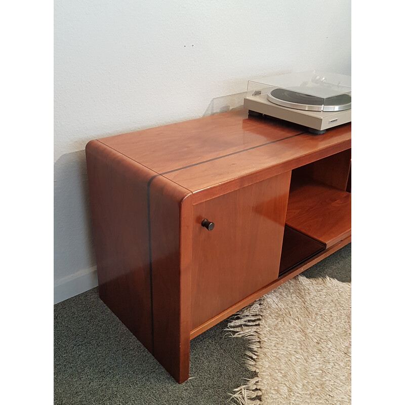 Vintage rosewood sideboard with sliding doors, 1980