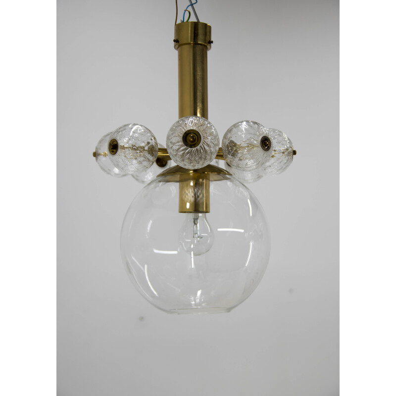 Vintage Art Glass hanglamp van Kamenicky Senov, 1960