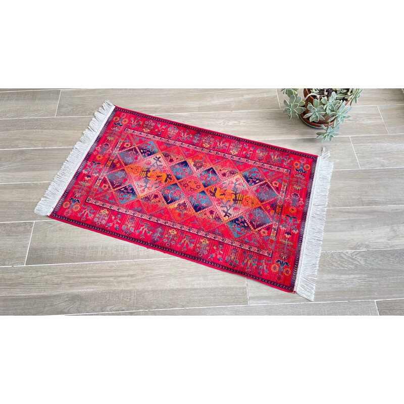 Tapis multicolore vintage, 1990-2000