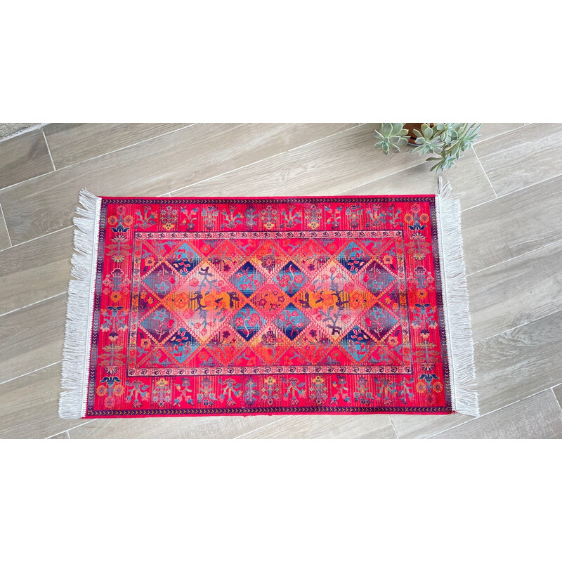 Tapis multicolore vintage, 1990-2000