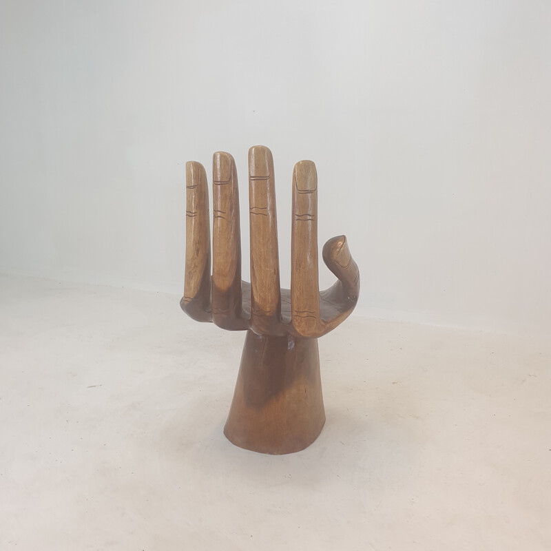 Vintage houten handstoel, 1970