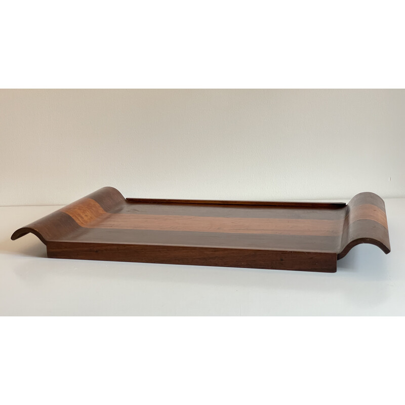 Vintage Art Deco rosewood serving tray