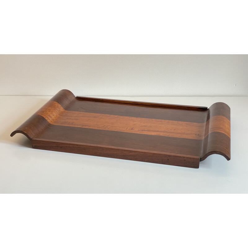 Vintage Art Deco rosewood serving tray