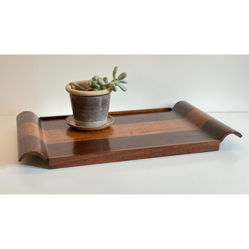 Vintage Art Deco rosewood serving tray