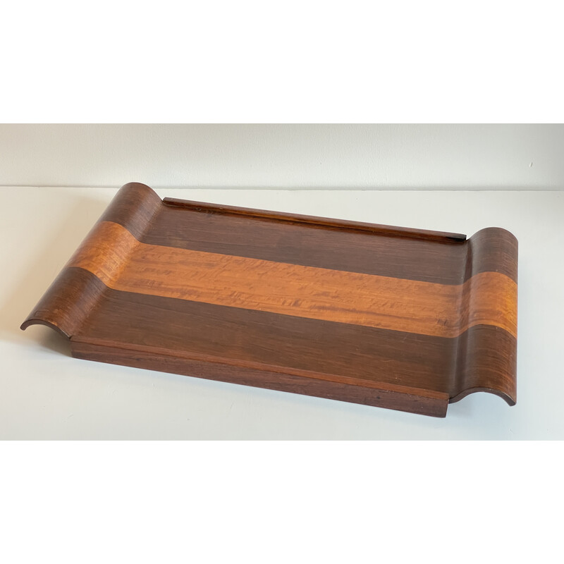 Vintage Art Deco rosewood serving tray